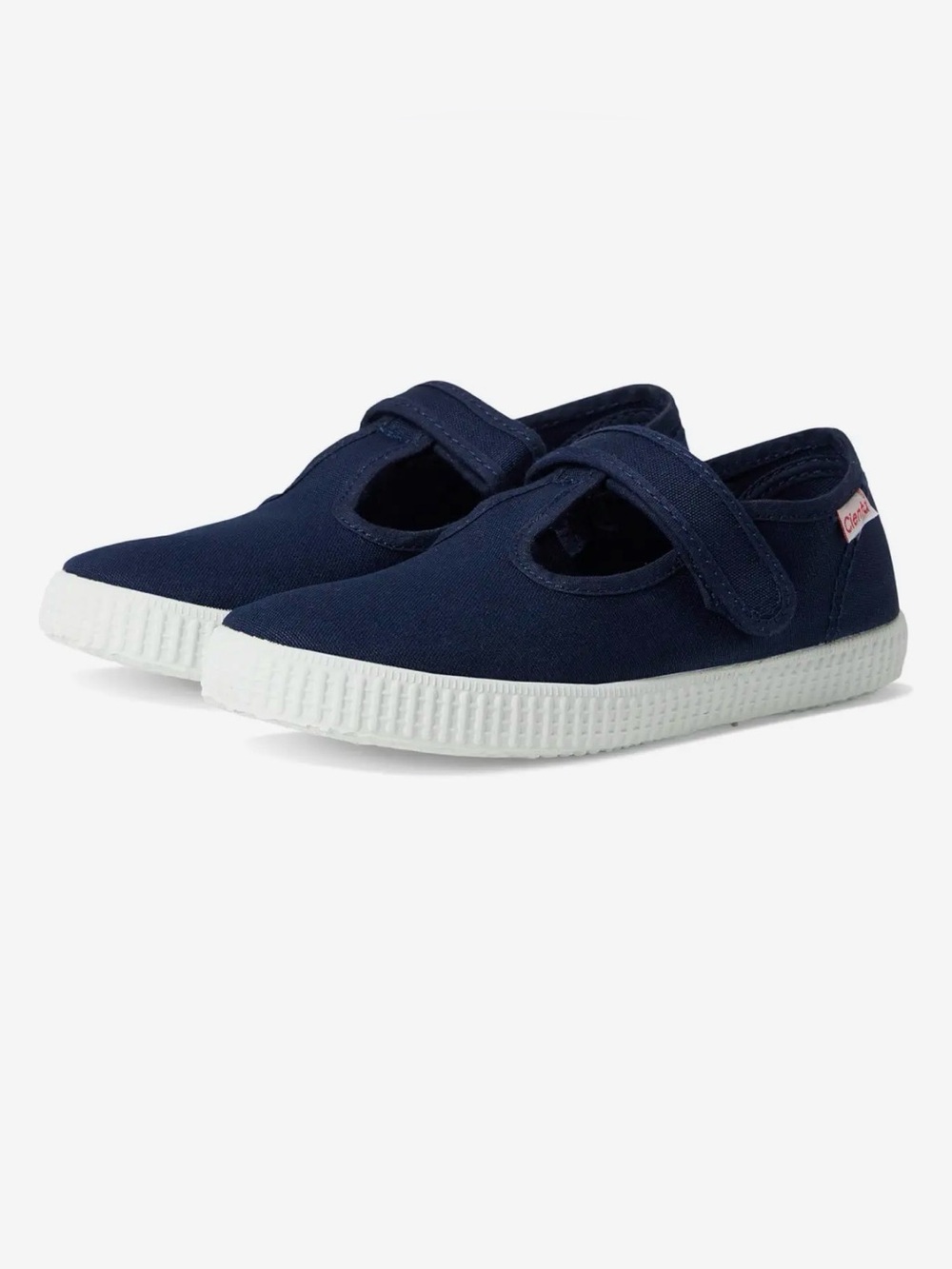 Toddler Cienta 50000 Navy Canvas Shoes with Hook-and-Loop T-Strap EU 25 US 8